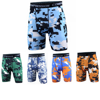 Moisture Wicking Running Camouflage Leggings Men's Athletic Shorts