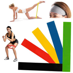 5 Level Resistance Rubber Bands Yoga Training Elastic Bands